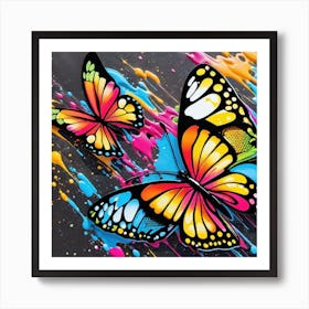 Colorful Butterflies 22 Art Print