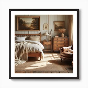 Rustic Bedroom Art Print