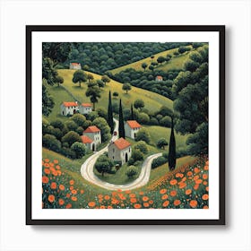 Tuscan Poppies Art Print