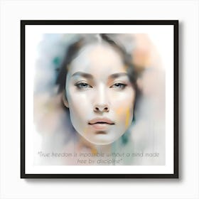 Inspirational Quotes (2) Woman's Face Art Print