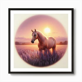 Sunset Horse 73 Art Print