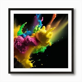 Colorful Paint Splash 1 Art Print