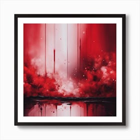 Abstract Minimalist Painting That Represents Duality, Mix Between Watercolor And Oil Paint, In Shade (22) Art Print