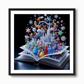 Cinderella, snow white and Rapunzel in one frame Art Print