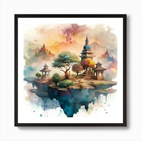 Asian Village Art Print