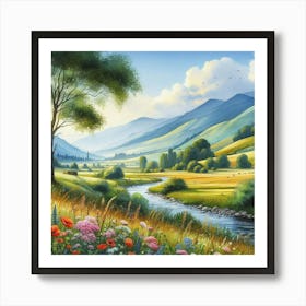 Landscape Painting 1 Art Print