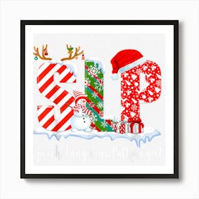 Funny Slp Speech Language Pathologist Santa Christmas Pajama Art Print