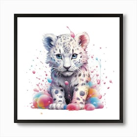 Snow Leopard Cub 1 Art Print