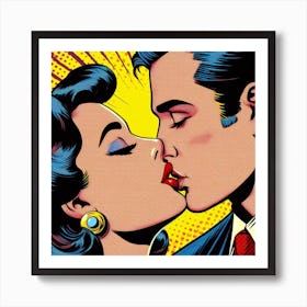 Kiss of passion Art Print