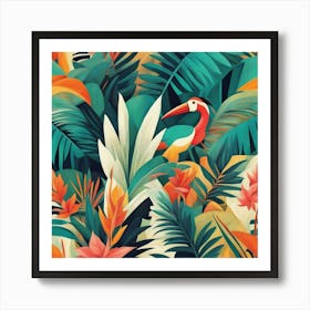 Tropical Wallpaper Art Print