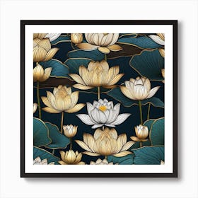 Lotus Flower Wallpaper 7 Art Print