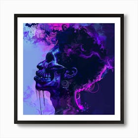 Woman With A Skull Art Print