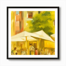 People At The Cafe Art Print