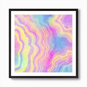 Neon Agate Texture 08 Art Print