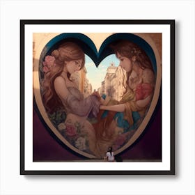 Dreamshaper V7 Draw A Beautiful Mural With An Attractive Back 0 Art Print