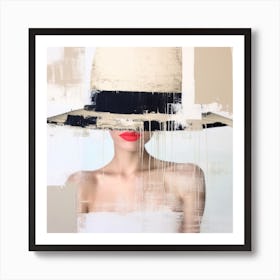 Woman With Red Lipstick 2 Art Print