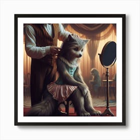 Wolf In A Dress Art Print