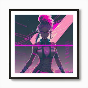 Cyberpunk Girl Art Print