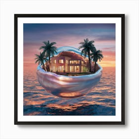 House In The Sea 1 Art Print