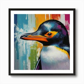 Default In Vibrant Pop Art Style A Boldly Colored Penguin Stan 0 (1) Art Print