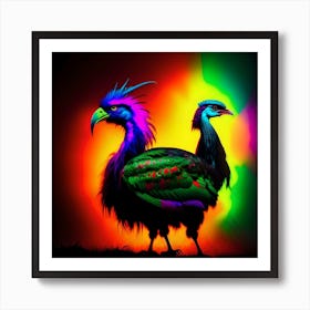 Colorful Pheasants Art Print