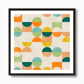 Colorful geometric shapes 4 Art Print