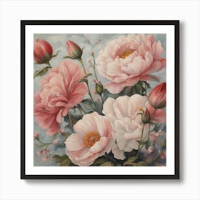 Pink Peonies 1 Art Print