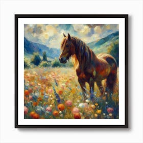 Horse In Nature 2 Art Print