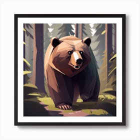 Bear In The Woods 13 Art Print