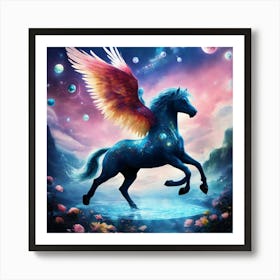 Angel Pegasus Art Print