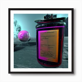 Bottle Of Liquid Art Print