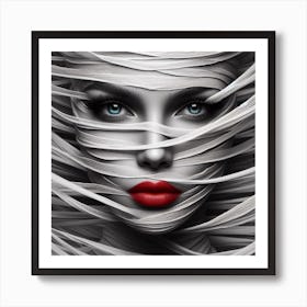 Woman'S Face Art Print