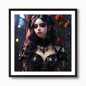 Gothic Girl Art Print