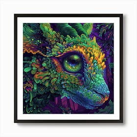 Dragon In The Forest Art Print