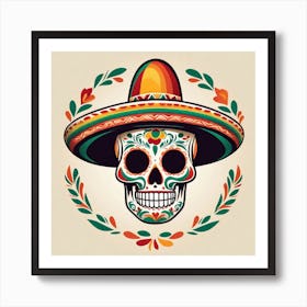 Day Of The Dead Skull 103 Art Print