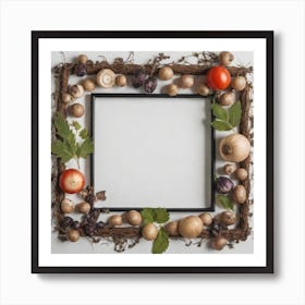 Frame With Vegetables Art Print