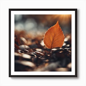 Autumn Leaf On The Ground 1 Art Print