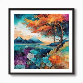 Tree In The Sky Art Print