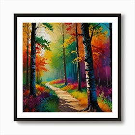 Colorful Nature Painting Art Print 0 Art Print