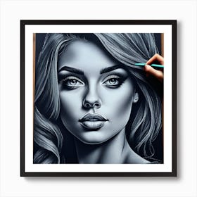 Black And White Drawing 4 Art Print