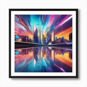 Futuristic Cityscape 123 Art Print