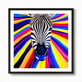 Zebra pop art Art Print