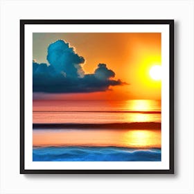 Sunset Over The Ocean 23 Art Print