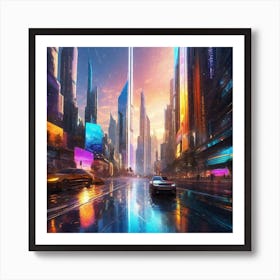 Futuristic City 147 Art Print