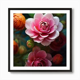 Dahlias Art Print