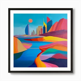 Abstract Travel Collection Dubai Uae 2 Art Print