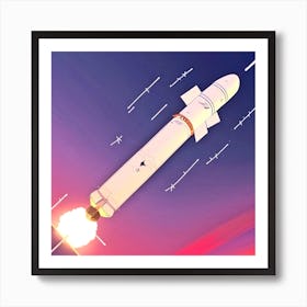 Rocket Launch 2 Art Print