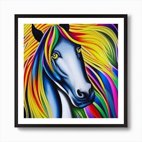 Rainbow Horse Art Print