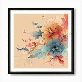 Abstract Flower Painting 7 Art Print