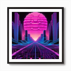 Futuristic Cityscape Art Print